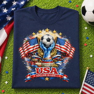 USA Soccer Fan American Football Apparel Gift T-Shirt
