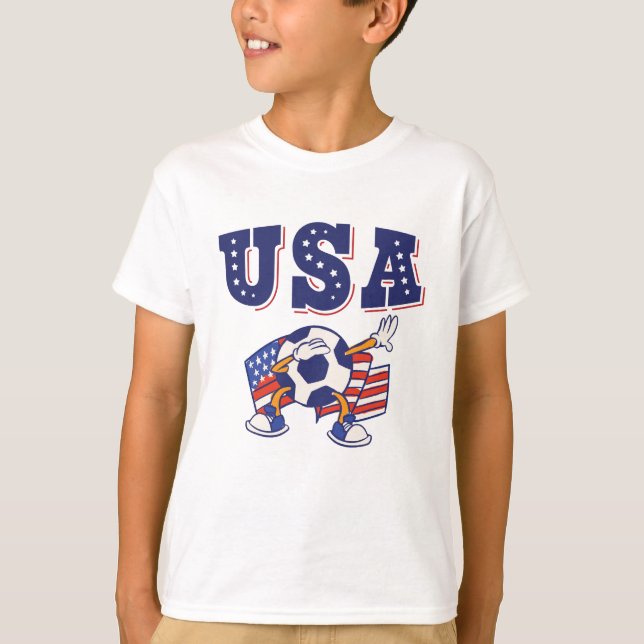 USA Soccer Fan Jersey Shirt American Flag (Front)
