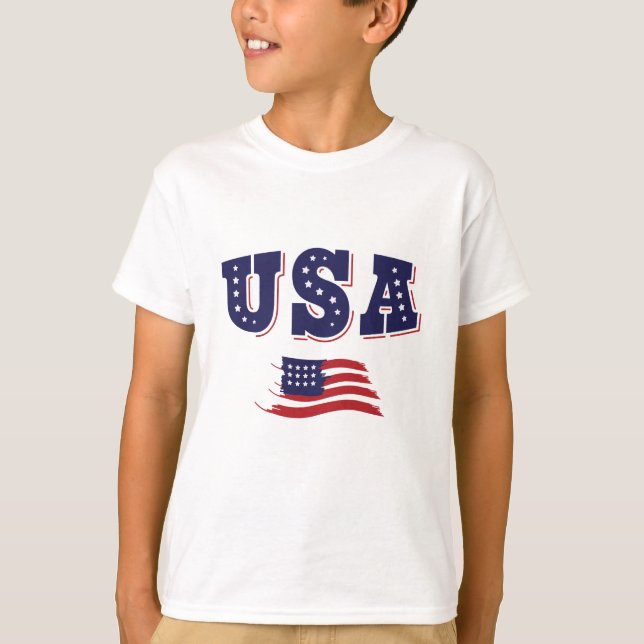 USA Soccer Fan Jersey Shirt American Flag (Front)