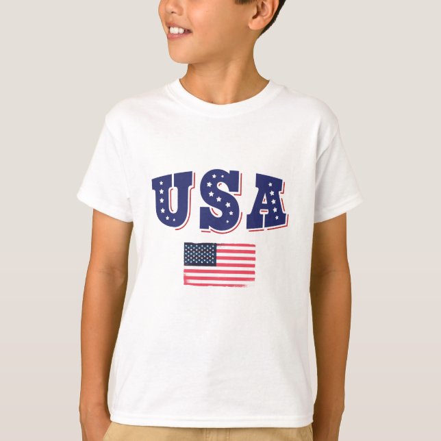 USA Soccer Fan Jersey Shirt American Flag (Front)