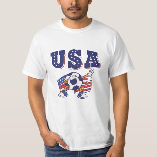 USA Soccer Fan Jersey Shirt American Flag