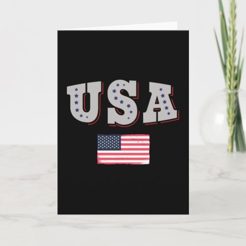 USA Soccer Fan Jersey Shirt American Flag Card