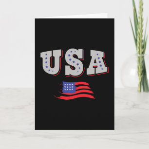 USA Soccer Fan Jersey Shirt American Flag Card