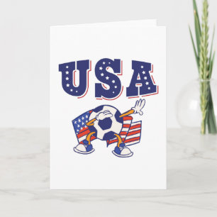 USA Soccer Fan Jersey Shirt American Flag Card