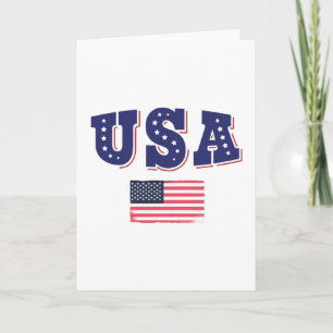 USA Soccer Fan Jersey Shirt American Flag Card