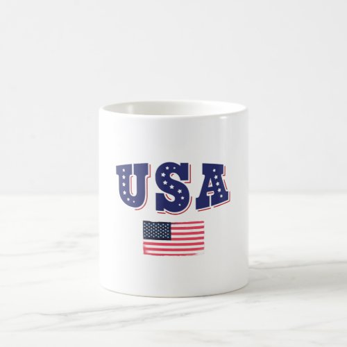 USA Soccer Fan Jersey Shirt American Flag Coffee Mug