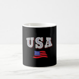 USA Soccer Fan Jersey Shirt American Flag Coffee Mug