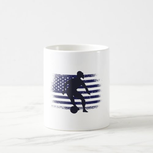 USA Soccer Fan Jersey Shirt American Flag Coffee Mug