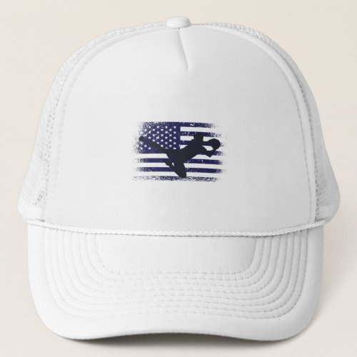 USA Soccer Fan Jersey Shirt American Flag Trucker Hat