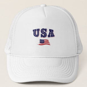 USA Soccer Fan Jersey Shirt American Flag Trucker Hat