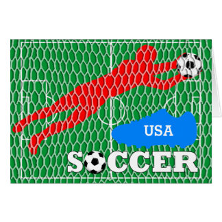 USA Soccer Field Shoes Goal Greeting Card