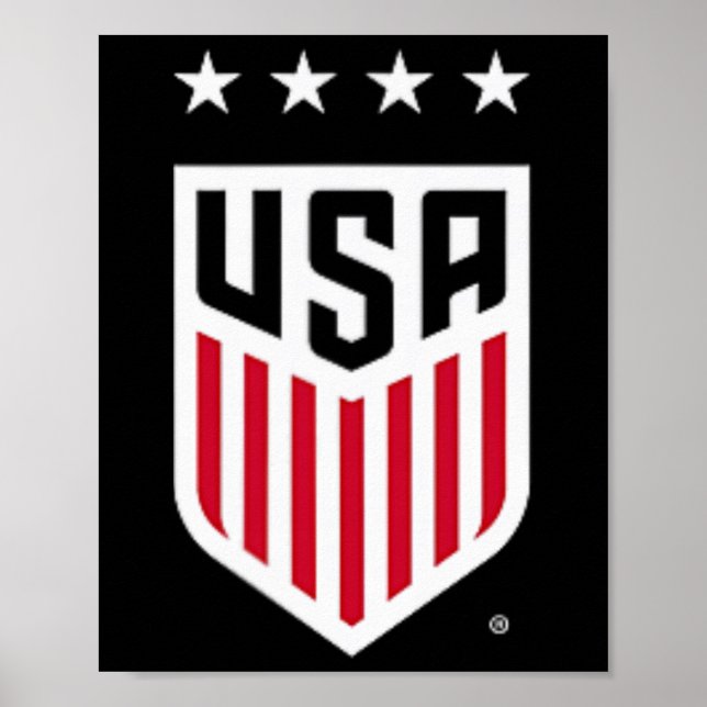 Usa Soccer Frontback Crest Navy Uswnt Officially L Poster (Front)