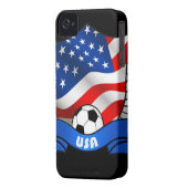 USA Soccer iPhone 4/4S Case-Mate Barely There Case-Mate iPhone Case (Back Left)