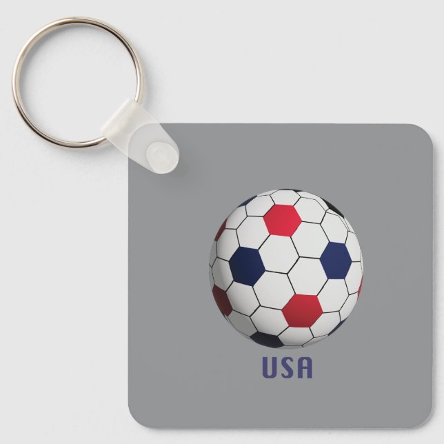 USA Soccer Keychain (Front)