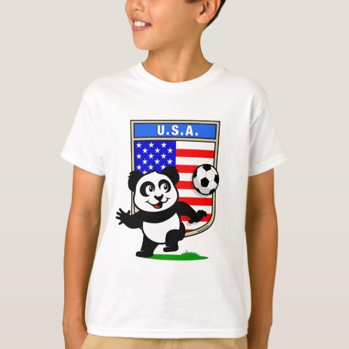 USA Soccer Panda T_Shirt