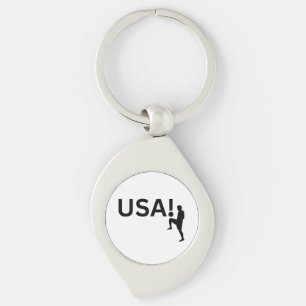 USA soccer player Keychain