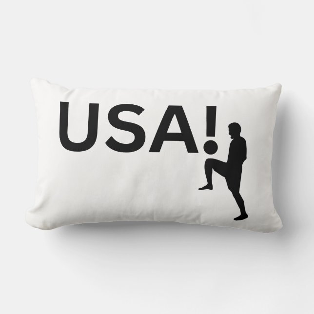 USA soccer player Lumbar Pillow (Front)