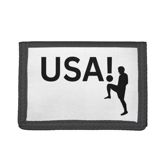 USA soccer player Trifold Wallet (Front)