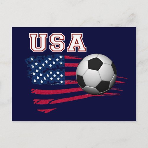 USA Soccer Postcard
