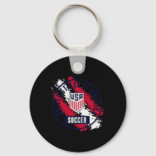 Usa Soccer Retro Paint Gray Usmnt Officially Licen Keychain