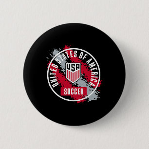 Usa Soccer Retro Paint Navy Usmnt Officially Licen Button
