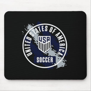Usa Soccer Retro Paint Red Usmnt Officially Licens Mouse Pad