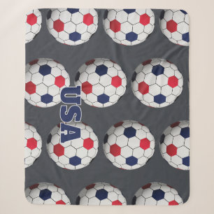 USA soccer shirt Sherpa Blanket