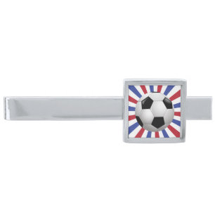 USA Soccer Silver Finish Tie Bar