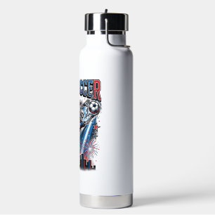 USA Soccer Skeleton Striker Nations Premium Sports Water Bottle