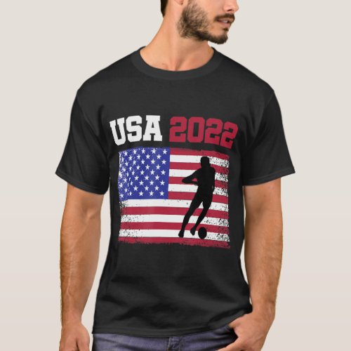 Usa Soccer Team 2022 United States Flag Futbol Cup T_Shirt