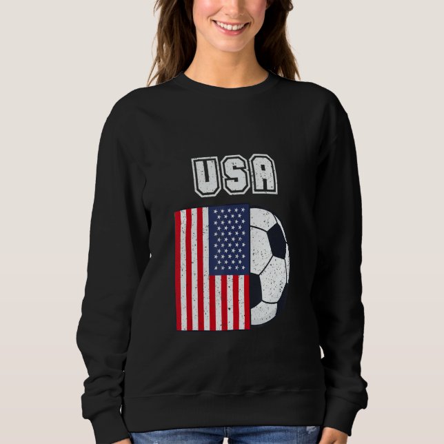 Usa Soccer Team Flag Sweatshirt (Front)