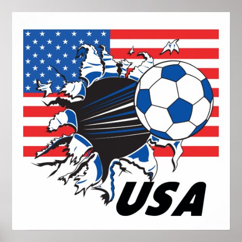 USA Soccer Team Poster