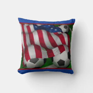 USA Soccer Throw Pillow