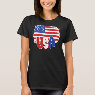 USA SoccerFootball American flag Graphic T-Shirt