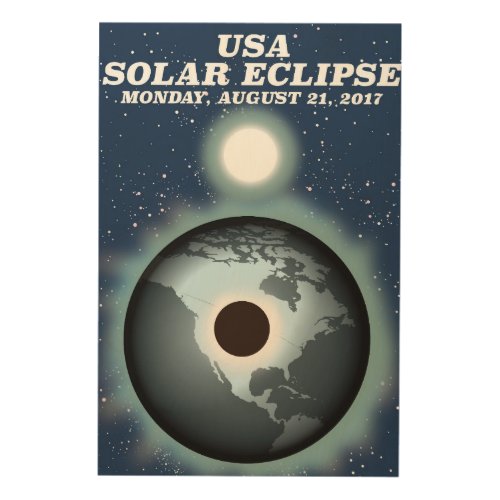 USA Solar Eclipse 2017 vintage poster