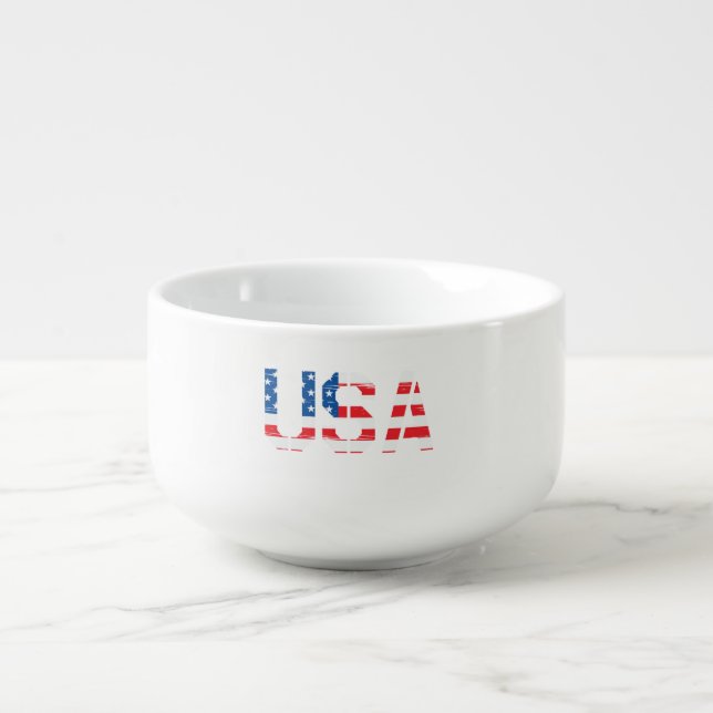 'USA" SOUP MUG (Front)