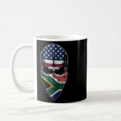 USA South Africa Roots  South African American Fla Coffee Mug