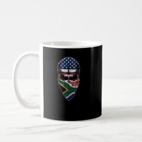 USA South Africa Roots  South African American Fla Coffee Mug