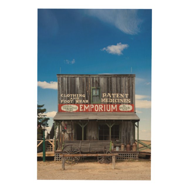 USA, South Dakota, Stamford, 1880 Town 2 Wood Wall Art (Front)