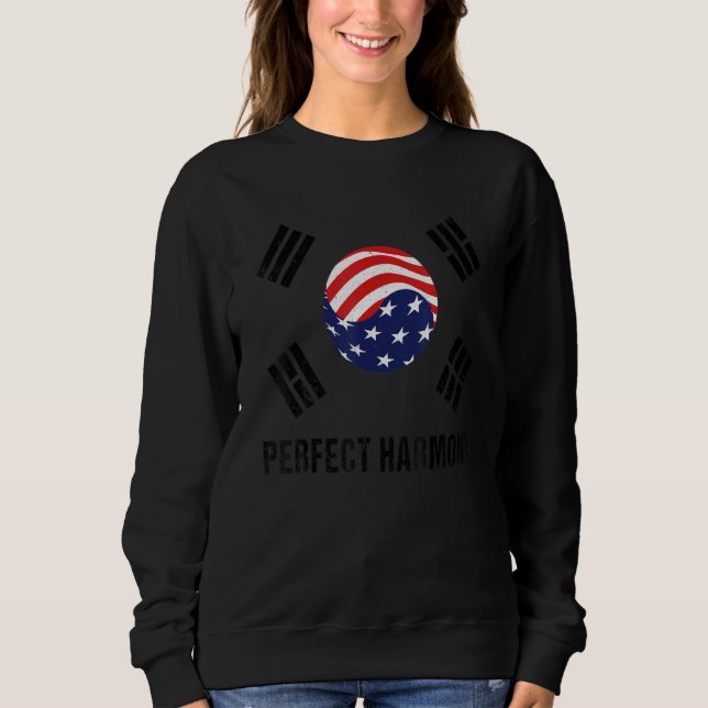 USA South Korea Proud Korean American Perfect Harm Sweatshirt (Front)