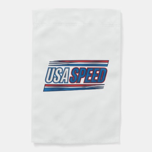 USA Speed Racing Patriotic Vintage Vector Design_1 Garden Flag