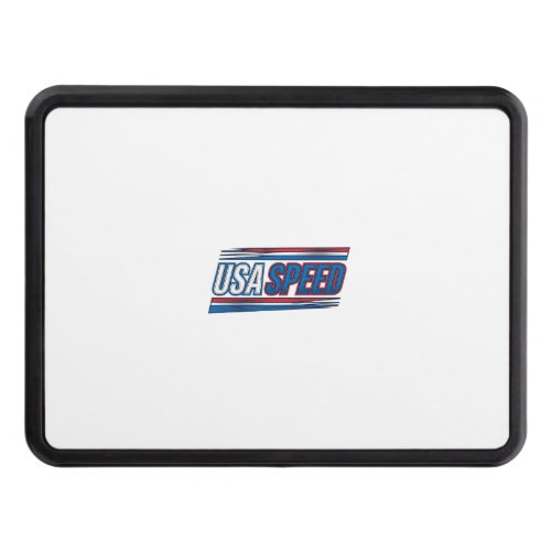 USA Speed Racing Patriotic Vintage Vector Design_1 Hitch Cover