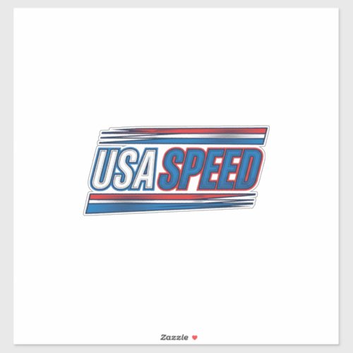USA Speed Racing Patriotic Vintage Vector Design_1 Sticker