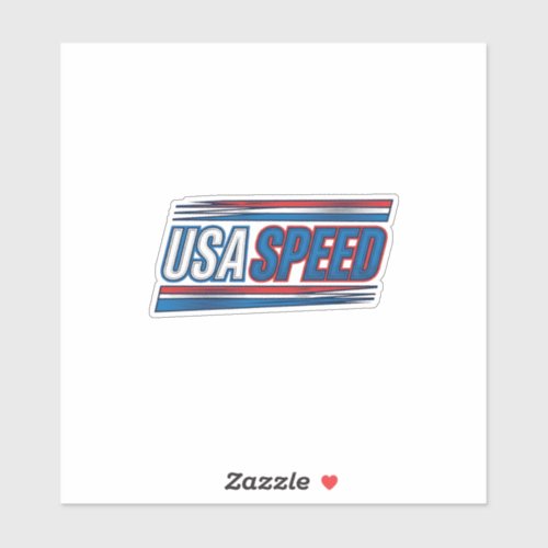 USA Speed Racing Patriotic Vintage Vector Design_1 Sticker