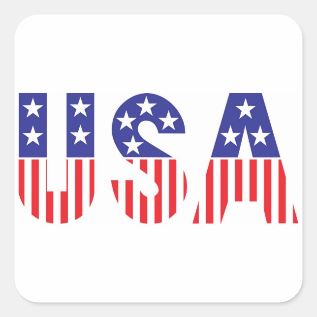 USA SQUARE STICKER (Front)