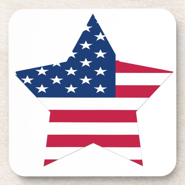 USA Star American Flag Beverage Coaster (Front)