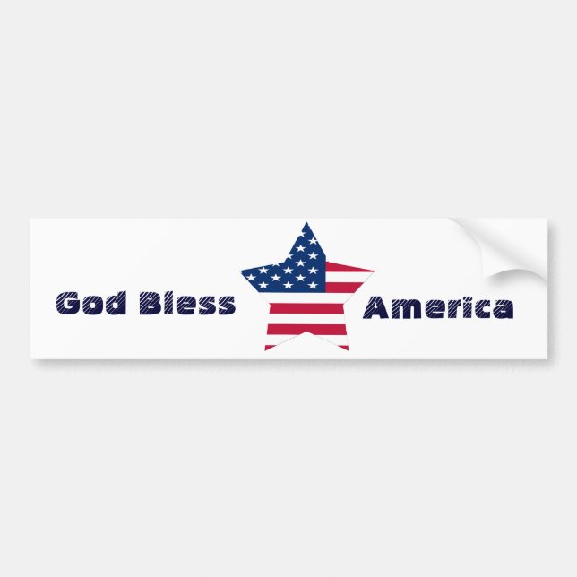 USA Star American Flag Bumper Sticker (Front)