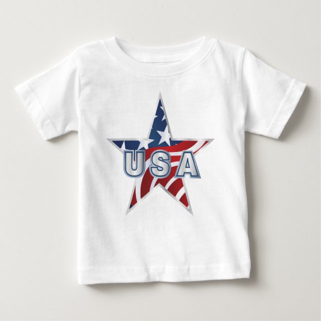 USA Star Baby T-Shirt (Front)