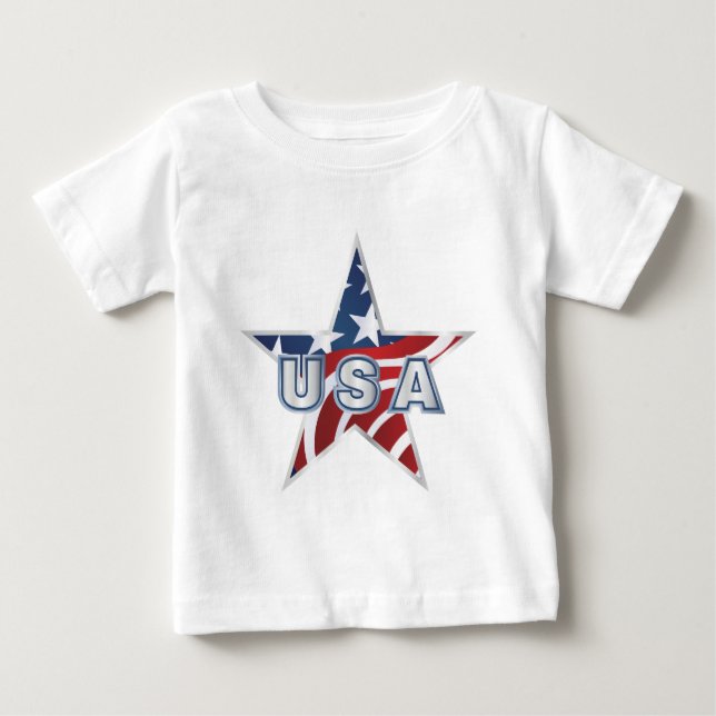 USA Star Baby T-Shirt (Front)