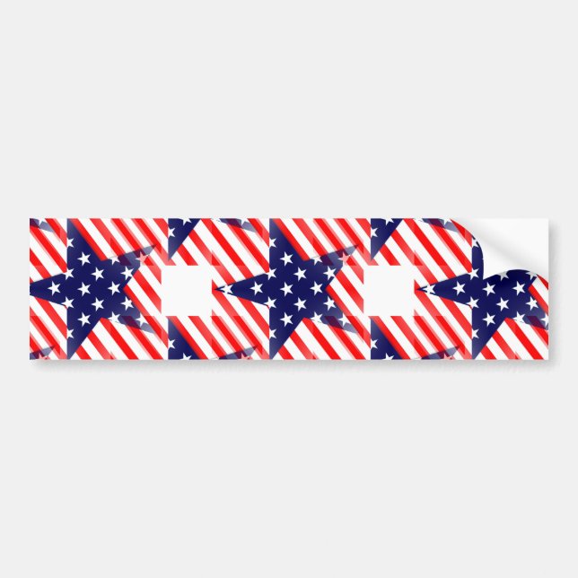 usa star bumper sticker (Front)